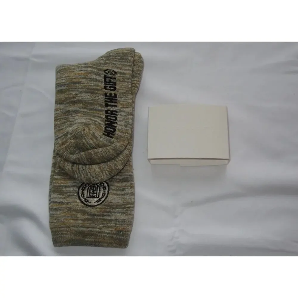 Honor The Gift HTG Crest Heavy Knit Kids Socks Yellow/Green Multicolor NIP
